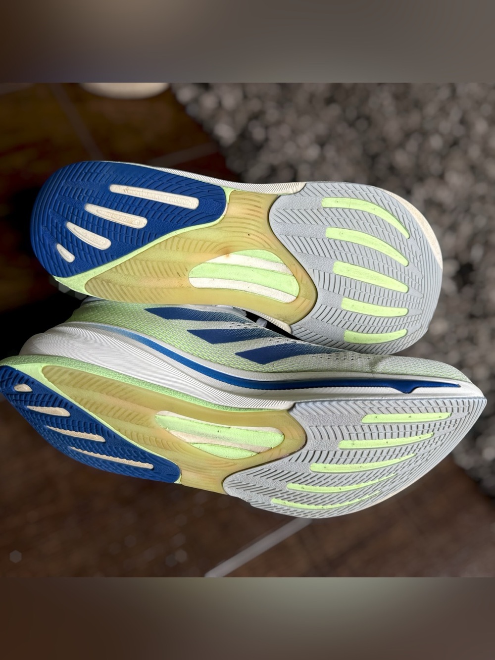 ADIDAS Supernova Rise Lightweight Running Sneakers - White, Blue & Lime - Picture 8 of 14